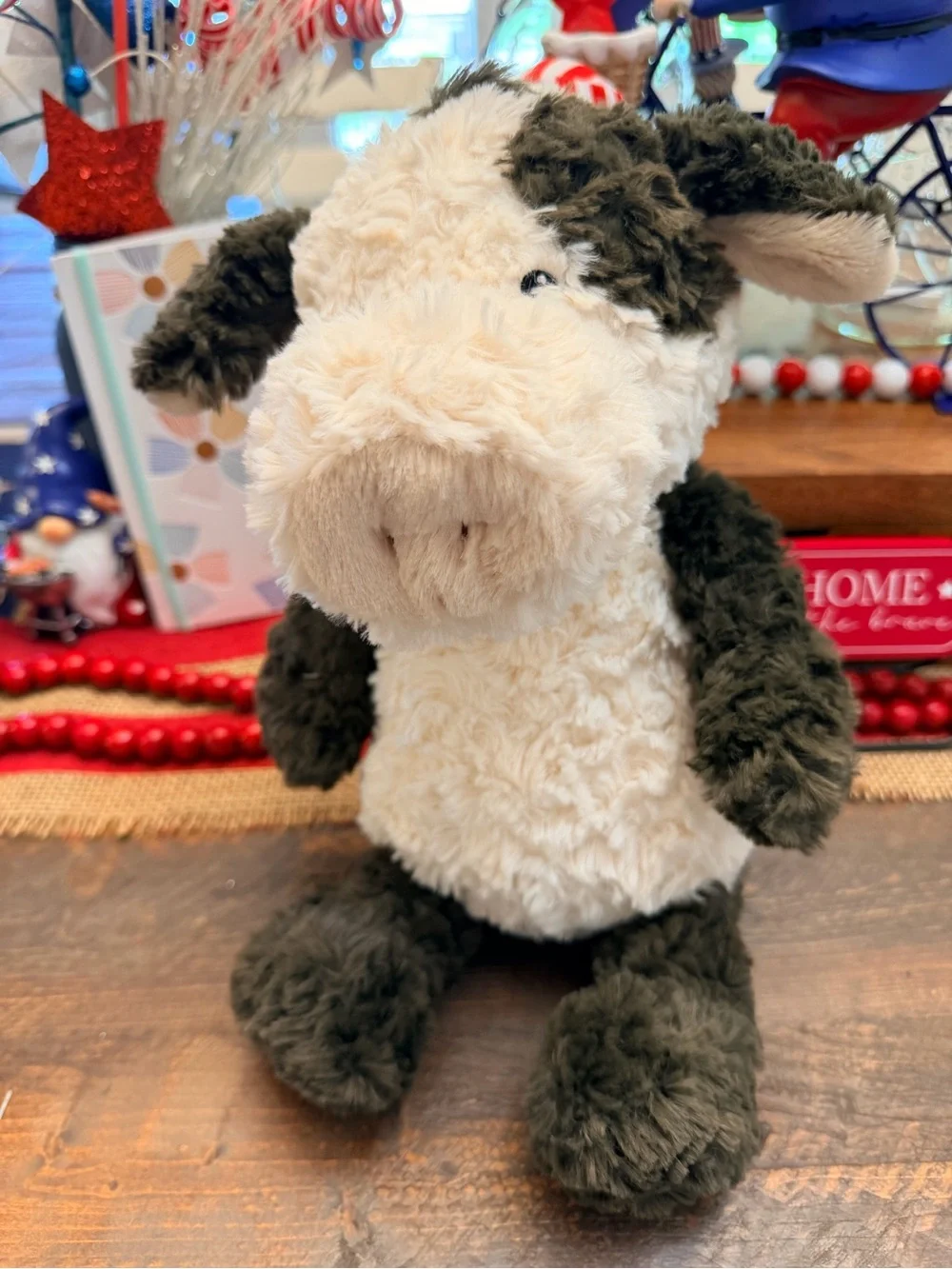 Mary Meyer Again Friends cow plush stuffed animal 12 inch super soft EUC ecoSafe - Picture 3 of 9